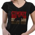 Cowboy Rodeo Horse Gift Country Women V-Neck T-Shirt