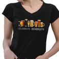 Craft Beer Drinking Celebrate Diversity Beer Women V-Neck T-Shirt