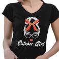 Cute October Girl Birthday Women V-Neck T-Shirt