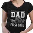 Dad A Sons Hero A Daughters First Love Fathers Day Cool Gift Women V-Neck T-Shirt