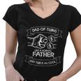 Dad Of Twins Dad Father’S Day New Dad To Be Expecting 2022 Gift Women V-Neck T-Shirt