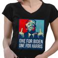 Donald Trump Middle Finger Biden Harris America Republican Women V-Neck T-Shirt