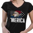 Eagle Mullet 4Th Of July Gift Usa American Flag Merica Cool Gift Women V-Neck T-Shirt