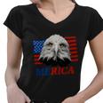 Eagle Mullet 4Th Of July Usa American Flag Merica Gift V11 Women V-Neck T-Shirt