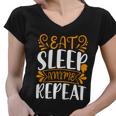 Eat Sleep Anime Repeat V2 Women V-Neck T-Shirt