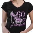 Fabulous & 60 Sparkly Shiny Heel 60Th Birthday Tshirt Women V-Neck T-Shirt