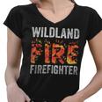 Firefighter Wildland Fire Rescue Department Firefighters Firemen V3 Women V-Neck T-Shirt