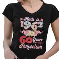 Flower Floral Made In 1962 60 Years Of Perfection 60Th Birthday Tshirt Women V-Neck T-Shirt