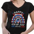 Funny 4Th Of July Cat American Flag V2 Women V-Neck T-Shirt