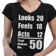 Funny 50Th Birthday Fifty Years Women V-Neck T-Shirt