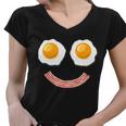 Funny Breakfast Bacon And Eggs Tshirt Women V-Neck T-Shirt