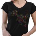 Funny Polka DotRex Happy International Dot Day Women V-Neck T-Shirt