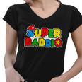 Funny Super Daddio Fathers Day Gamer Tshirt Women V-Neck T-Shirt