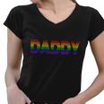 Gay Pride Proud Daddy Lgbt Tshirt Women V-Neck T-Shirt