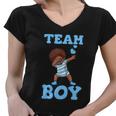 Gender Reveal Party Team Boy Women V-Neck T-Shirt