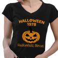 Halloween 1978 Haddonfield Illinois Halloween Quote Women V-Neck T-Shirt