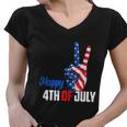 Happy 4Th Of July Peace America Independence Day Patriot Usa Gift Women V-Neck T-Shirt