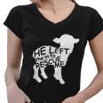 He Left The 99 To Rescue Me Christian Gift Tshirt Women V-Neck T-Shirt