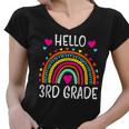 Hello 3Rd Grade Team Squad Crew Back To School Teachers Kids Women V-Neck T-Shirt