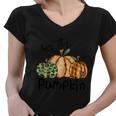 Hey There Pumpkin Thanksgiving Quote Women V-Neck T-Shirt