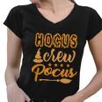 Hocus Crew Pocus Halloween Quote Women V-Neck T-Shirt