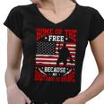Home Of The Free Because My Brother Is Brave Soldier Women V-Neck T-Shirt