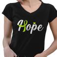 Hope Lymphoma Cancer Awareness Women V-Neck T-Shirt