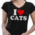 I Heart Cats - I Heart Cats  I Love Cats  Women V-Neck T-Shirt