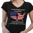 I Take Pride In My Country Usa Women V-Neck T-Shirt