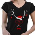 Im A Reindeer Santa Hat Antlers Women V-Neck T-Shirt