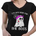 Im Just Here For The Boos Boo Halloween Quote Women V-Neck T-Shirt