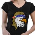 Independence 4Th Of July Usa American Flag Eagle Mullet Gift Women V-Neck T-Shirt