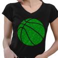 Irish Basketball Shamrock Clover Tshirt Women V-Neck T-Shirt