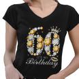 Its My 60Th Birthday Queen 60 Years Old Shoes Crown Diamond Women V-Neck T-Shirt