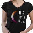 Its Not A Phase Halfmoon Lgbt Gay Pride Lesbian Gift Women V-Neck T-Shirt