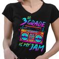 Kids 3Rd Grade Is My Jam Vintage 80S Boombox Teacher Student V2 Women V-Neck T-Shirt