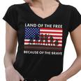 Land Of The Free Because Of The Brave Women V-Neck T-Shirt