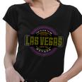 Las Vegas Retro Neon Logo Women V-Neck T-Shirt