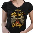 Let The Music Play Women V-Neck T-Shirt