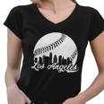 Los Angeles Baseball Vintage La Fan Gear Women V-Neck T-Shirt