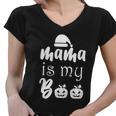 Mama Is My Boo Halloween Quote Women V-Neck T-Shirt