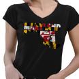 Maryland State Flag Women V-Neck T-Shirt