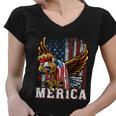 Merica Bald Eagle Mullet 4Th Of July American Flag Patriotic Meaningful Gift Women V-Neck T-Shirt