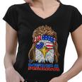 Merica Eagle Mullet 4Th Of July American Flag Cool Gift V2 Women V-Neck T-Shirt