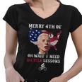 Merry 4Th Of July Biden Bike Bicycle Falls Off Anti Biden V7 Women V-Neck T-Shirt