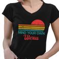 Mind Your Own Uterus Pro Choice Feminist Womens Rights Gift Women V-Neck T-Shirt