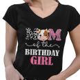 Mom Of The Birthday Girl Tee Farm Cow Mommy Mama St Women V-Neck T-Shirt