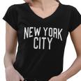 New York City Simple Logo Women V-Neck T-Shirt