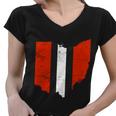 Ohio Cleveland Stripe Football V2 Women V-Neck T-Shirt