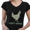 Party Animal Chicken Birthday Chicken Birthday Women V-Neck T-Shirt